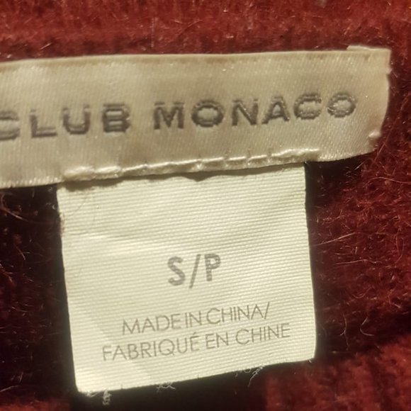 Club Monaco Women's Rabbit Hair Crew Neck Sweater - Picture 3 of 4